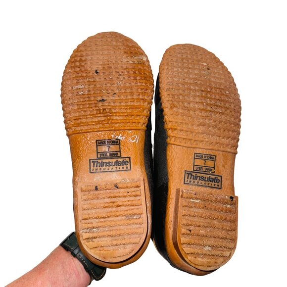 Vintage Soggs Duck Boots Size 7 Steel Shank Thinsulate Duck Hunting Shoe Slip On - Picture 8 of 10